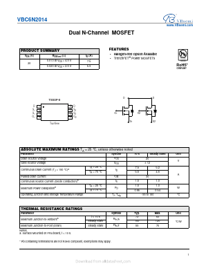 VBC6N2014 Datasheet PDF VBsemi Electronics Co.,Ltd